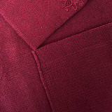 Madcap England Lane Men's Mod 3 Button Knitted Blazer Jacket Zinfandel - Pocket Detail