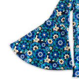 Madcap England Cass Blue Floral Bell Sleeve Top Flared Sleeve