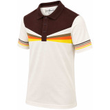 Madcap England Good Money Retro Sunburst Stripe Polo Cloud Cream - Side View