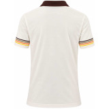 Madcap England Good Money Retro Sunburst Stripe Polo Cloud Cream - Back View