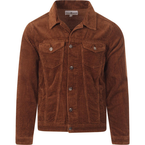 madcap england mens wale jumbo cord western trucker jacket toffee brown