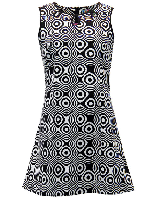 MADCAP ENGLAND RETRO MOD DAISY DRESS 60S OP ART