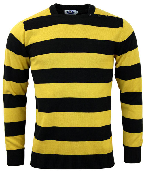 MADCAP ENGLAND RETRO MOD BRIAN JONES JUMPER YELLOW