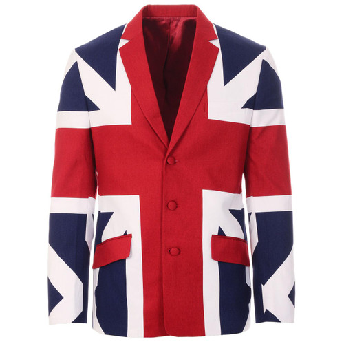 Madcap England Townshend 60s Mod Union Jack Blazer Jacket in Red/White/Blue