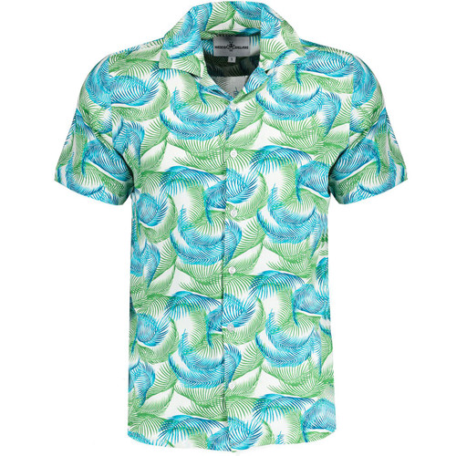 Madcap England Rock-a-Hula Short Sleeve Rayon Feather Palm Hawaiian Shirt MC1077