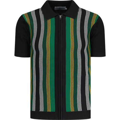Capitol Madcap England Mod Stripe Zip Polo (BG)