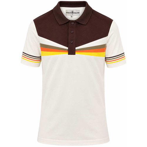 Madcap England Good Money Retro Sunburst Stripe Polo Cloud Cream - Main View