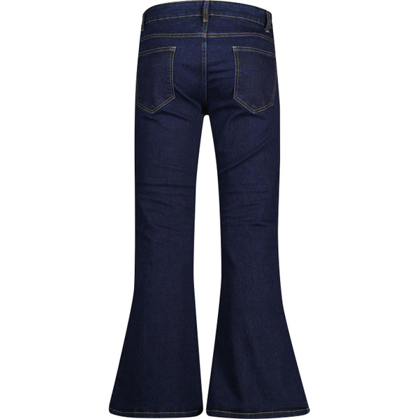 Back of Madcap England Men's Rock Flares Bell Bottom 70s Jeans in Indigo Blue Denim