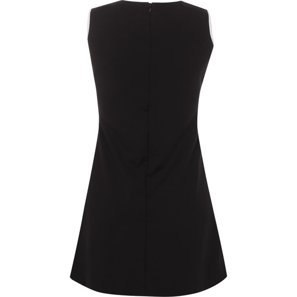 madcap england womens lazy daisy two tone contrast trim mod dress black white