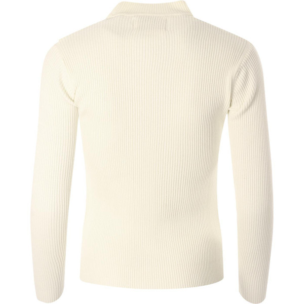 madcap england womens ribbed knit turtleneck long sleeve slim fit top winter white