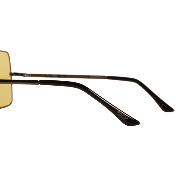 Madcap England Harrison Retro 1960s Mod Square Frame Sunglasses in Yellow