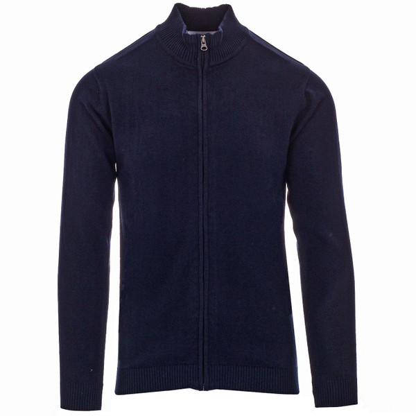 Madcap England Men's Retro Mod Knit Track Top in Navy