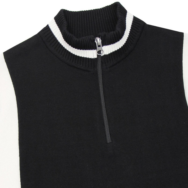 Madcap England Vitesse 1960s Mod Knitted Cycling Top in Black