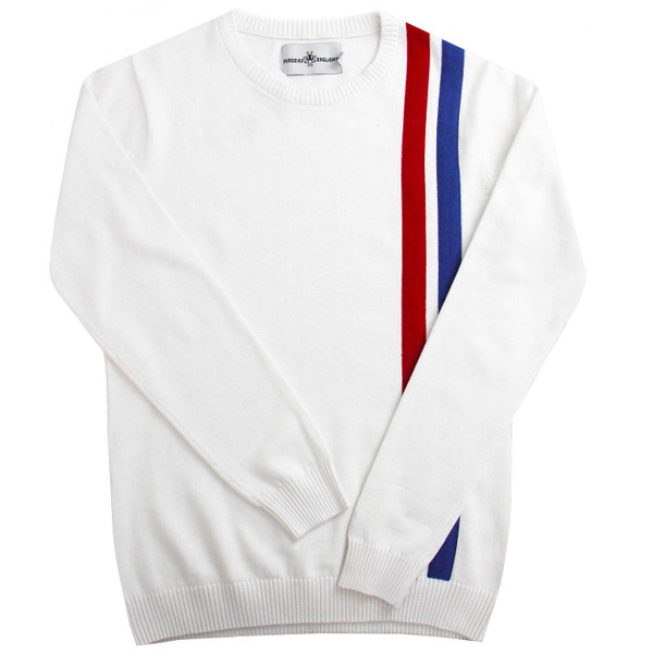 Madcap England Women's Retro Mod Racing Jumper in White