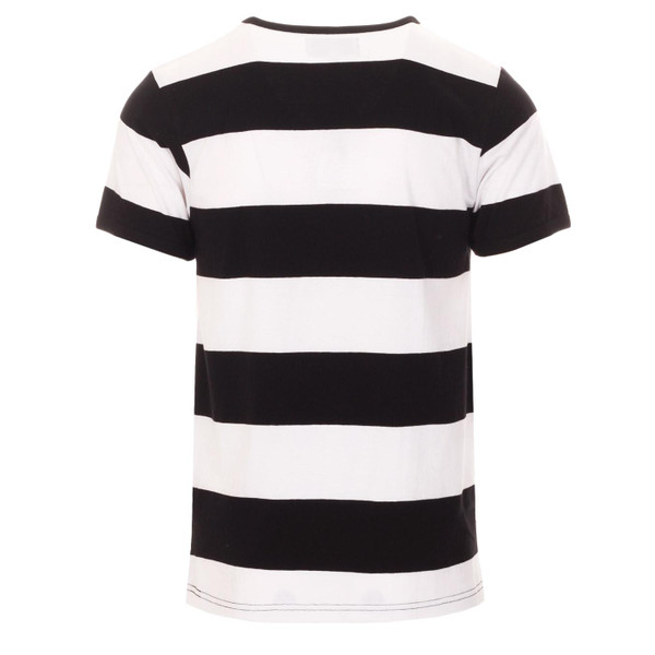 Madcap England Milne 1960s Mod Brian Jones Block Stripe Tee in Black White