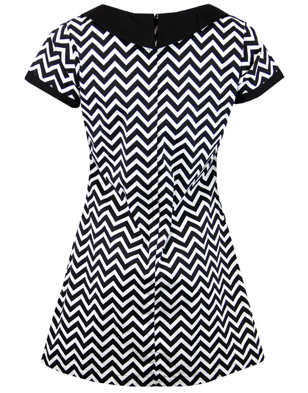 madcap england dollierocker zig zag 60s mod dress