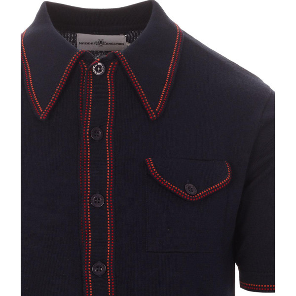 madcap england crawdaddy 1960s mod dash polo navy