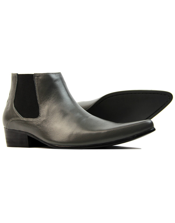 madcap england dexter mod grey cuban chelsea boots