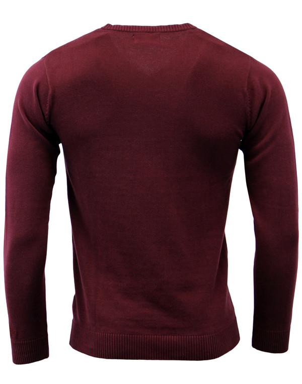 madcap england redford mod v-neck jumper maroon