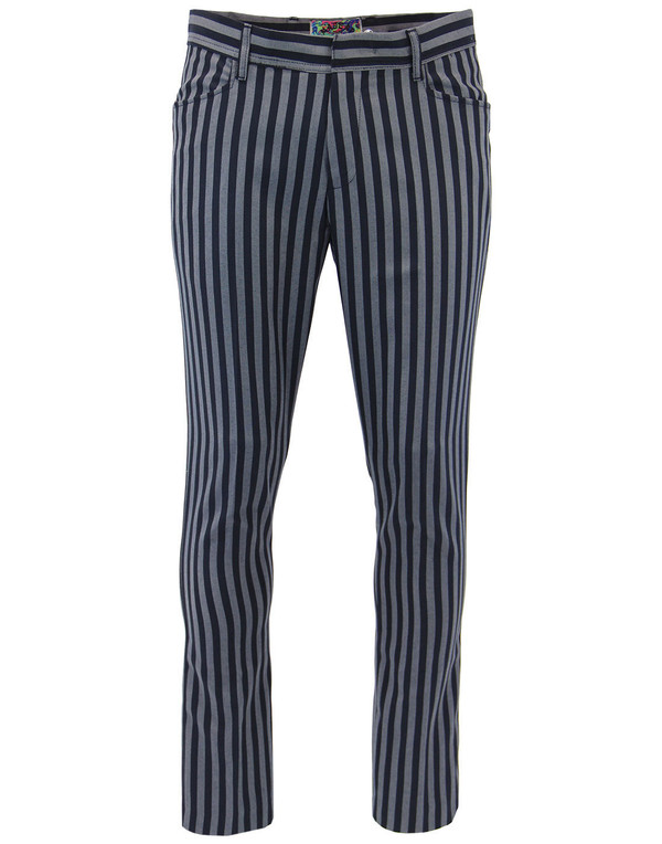 madcap england meadon 60s mod stripe trousers navy