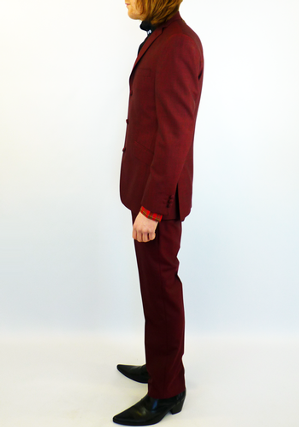 MADCAP ENGLAND TAILORED MOD SUIT RETRO SUIT RED