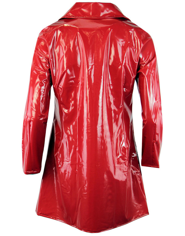 madcap england jackie 60s mod pvc raincoat red