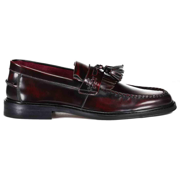 Madcap England Rock Steady Mod Tassel Loafer Shoes in Bordo