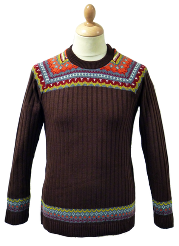 MADCAP ENGLAND RETRO SEVENTIES MEN FAIRISLE JUMPER