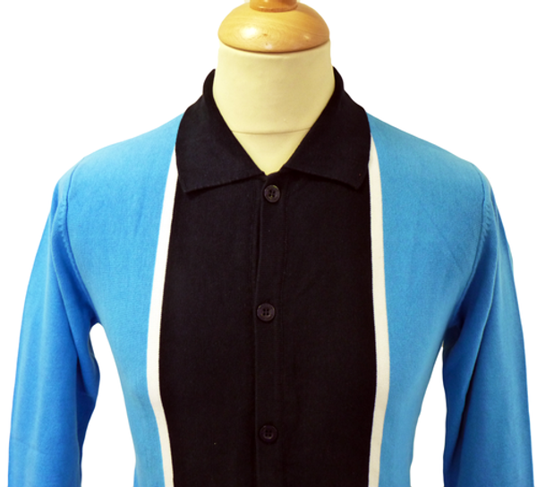 MADCAP ENGLAND MARRIOTT POLO CARDIGAN RETRO MOD 