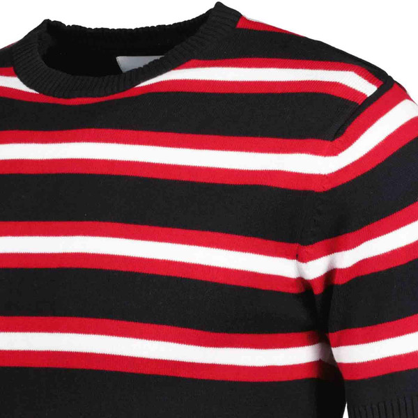 Madcap England Kingsnake 60s Mod Knitted Stripe Tee in Black