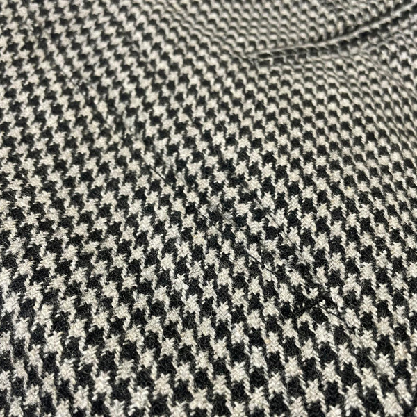 Madcap England Dylan Brushed Dogtooth Flared Trousers Close Up