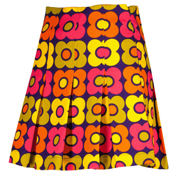 Madcap England Bijoux Retro Flower 1960s Mod Pleated Tennis Skirt