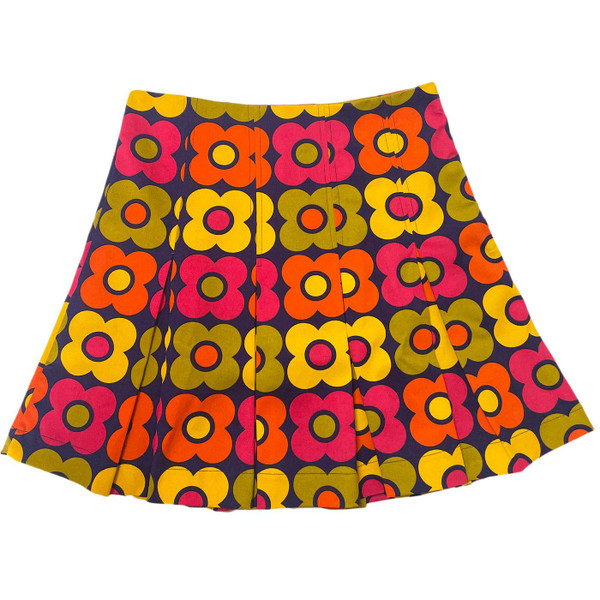 Madcap England Bijoux Retro Flower Mod Pleated Tennis Skirt