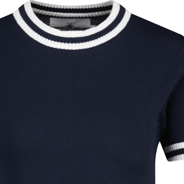 madcap england womens kim tipped knitted tshirt navy blazer