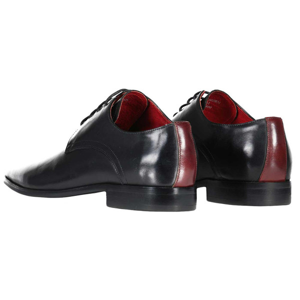 Madcap England Nethorn Retro 60s Two Tone Square Toe Shoes in Black and Bordo