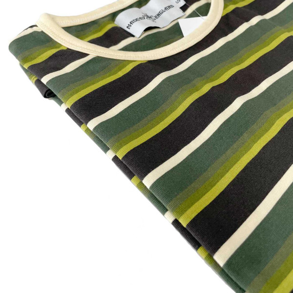 Madcap England Dekker Multi Stripe Ringer T-shirt in Jetset MC1044