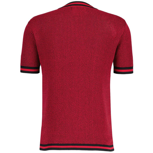Madcap England Jet Men's Retro 60s Waffle Knit T-shirt in Jester Red