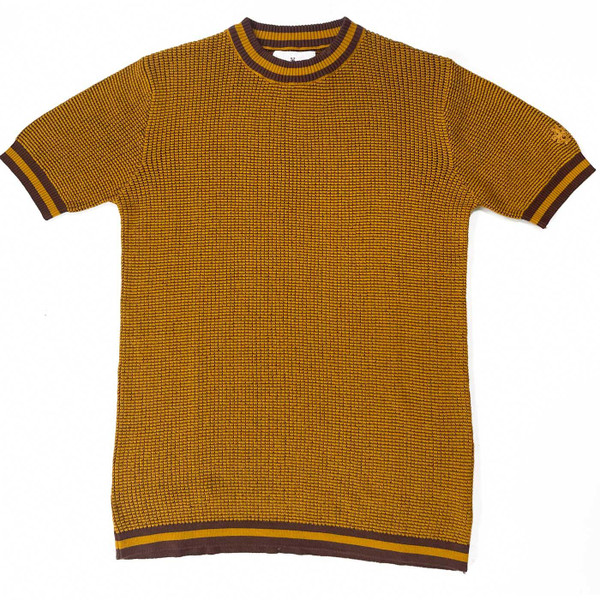 Madcap England Jet Waffle Knit Men's Mod T-shirt in Buckthorne MC1103