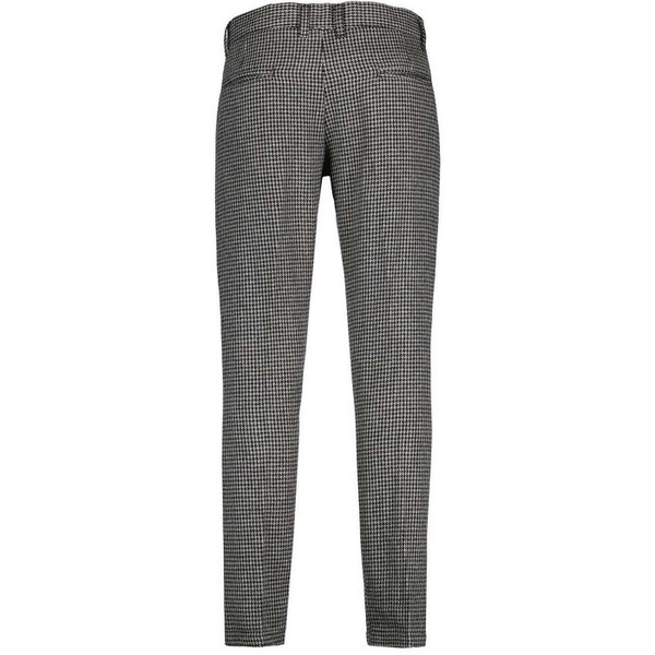 Back of the Madcap England Dylan 1960s Mod Brushed Dogtooth Slim Leg Trousers in Atmosphere Grey