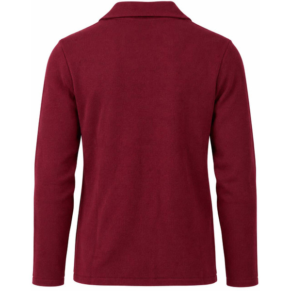 Madcap England Lane Men's Mod 3 Button Knitted Blazer Jacket Zinfandel - Back View