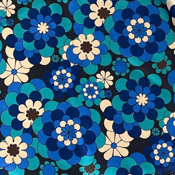 Madcap England Cass Blue Floral Bell Sleeve Top Flower Print Detail