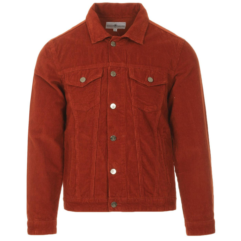 MADCAP ENGLAND WOBURN RETRO MOD CORD WESTERN JACKET IN BLACK