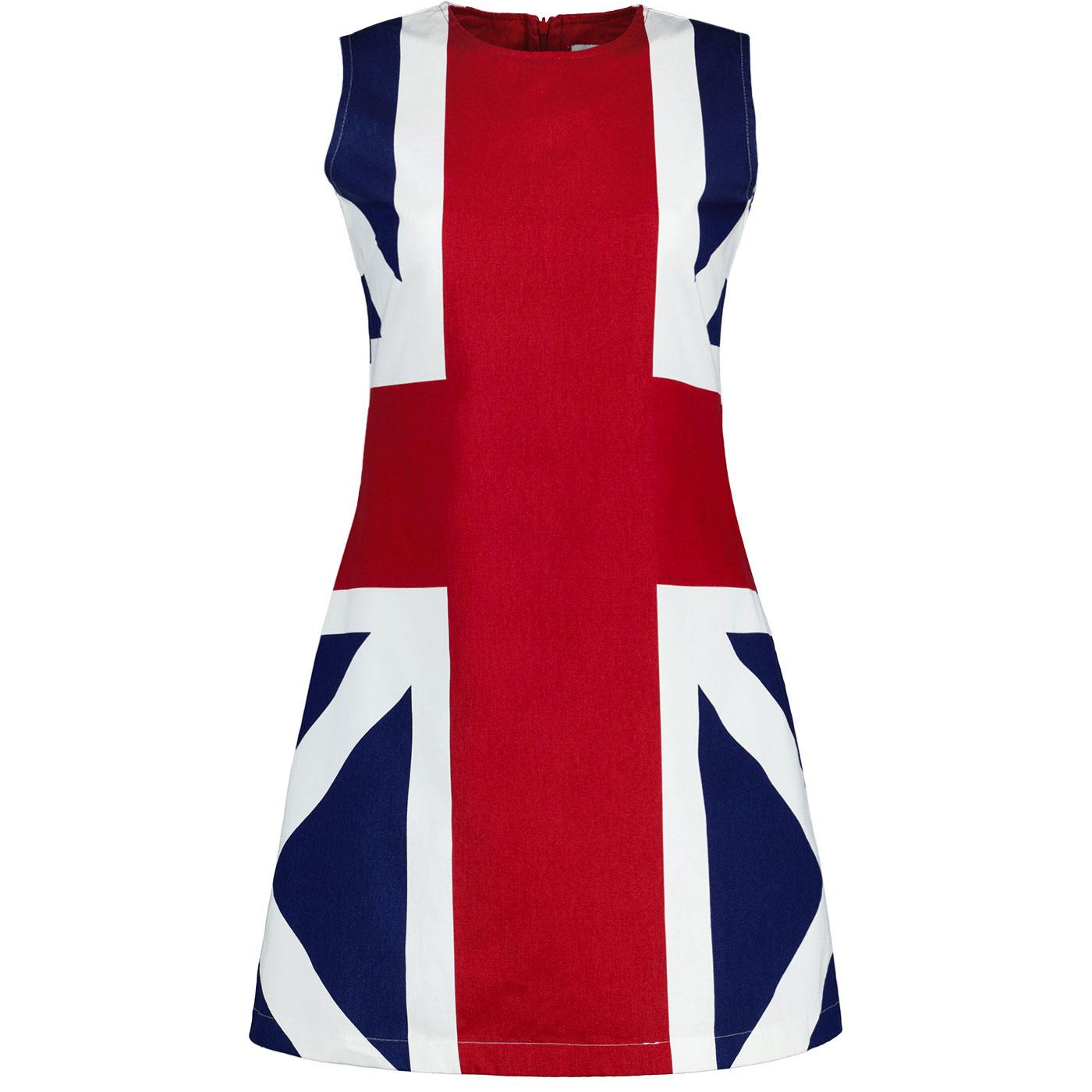 Madcap England 1960s Mod Pop Art Union Jack A-Line Dress