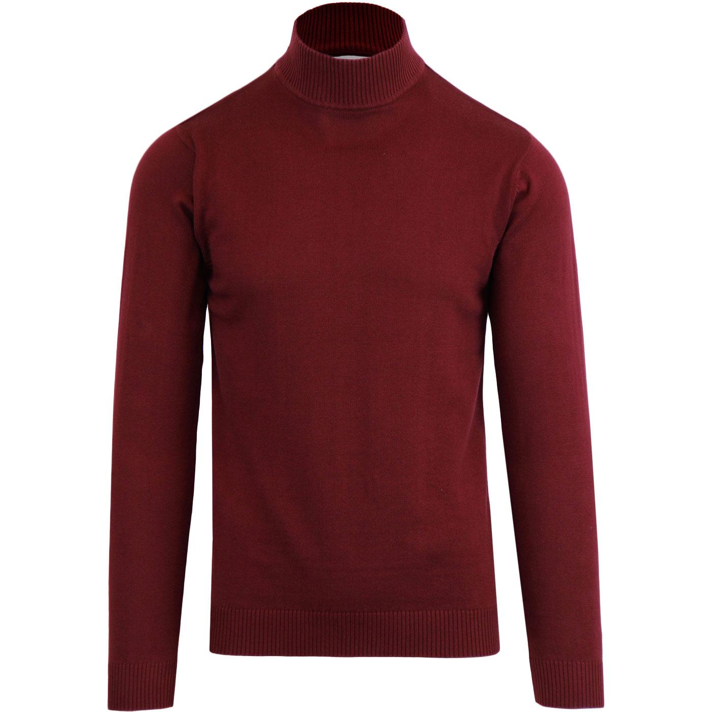 madcap england eastwood mod turtleneck jumper wine