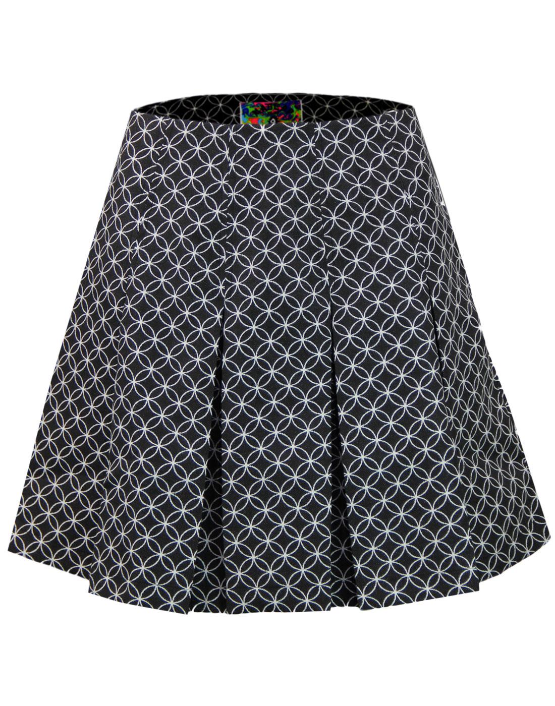 madcap england retro mod pleated geo tennis skirt