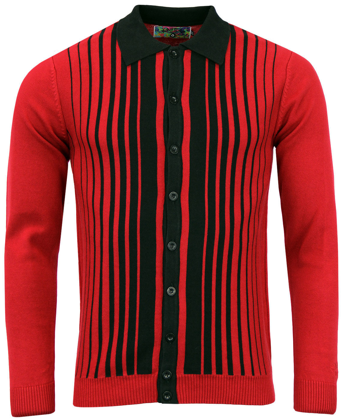 madcap england everly 1960s mod polo cardigan red