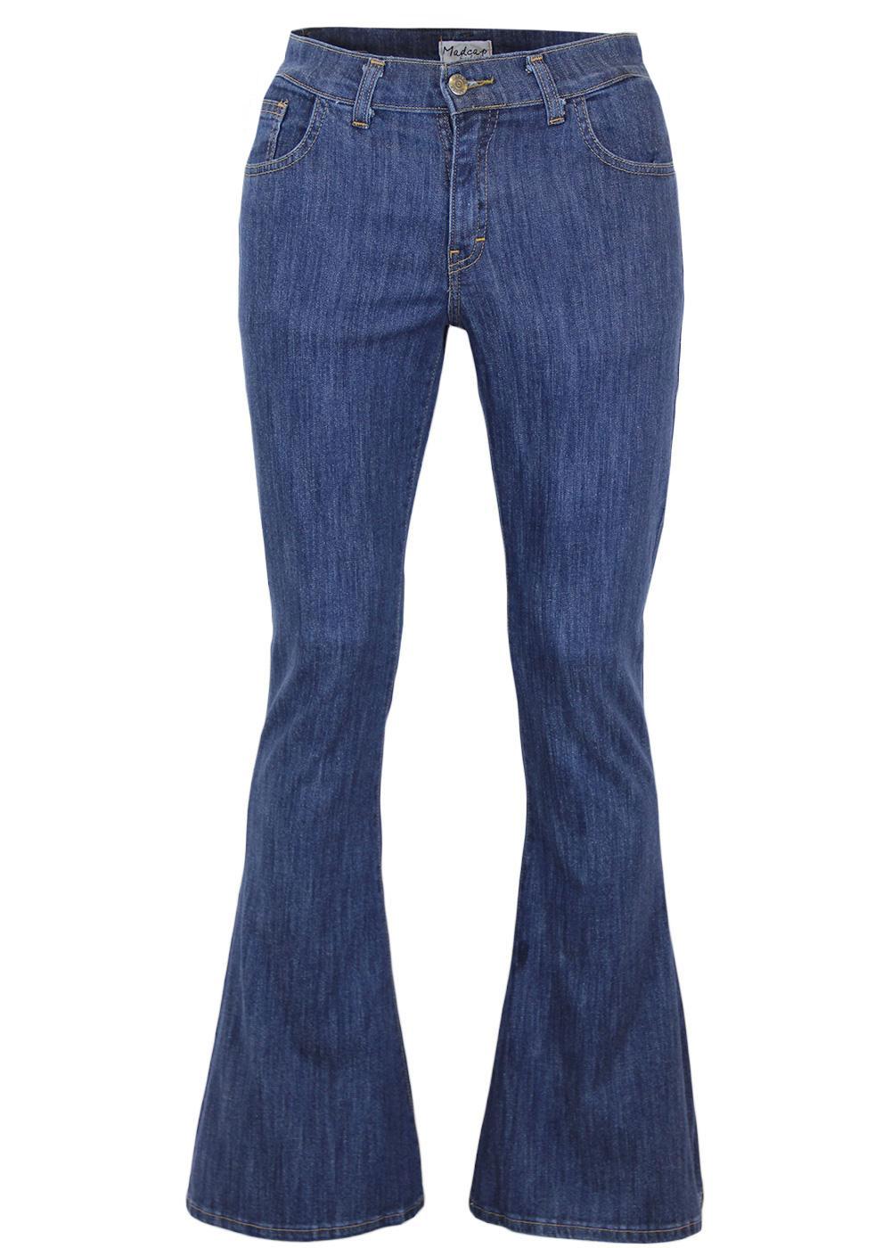 MADCAP ENGLAND RETRO MOD 60S BLUE DENIM FLARES