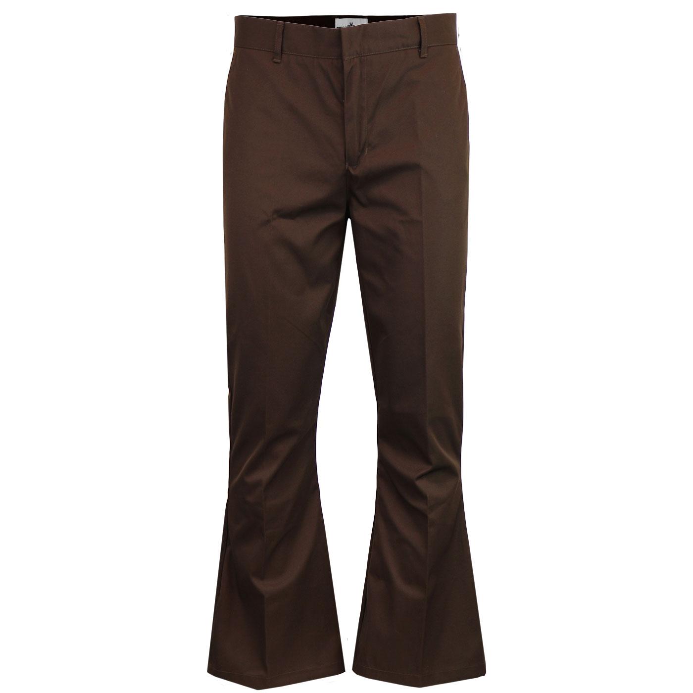 madcap england bolan retro smart bellbottoms brown