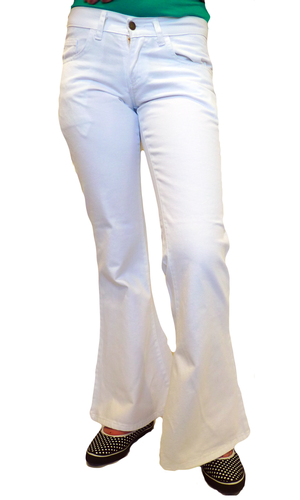 RETRO FLARES BELL BOTTOM JEANS FLARES SIXTIES MOD