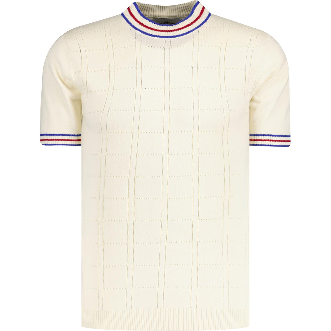 Wilson Madcap Mod Turtleneck Pointelle Knit Tee N